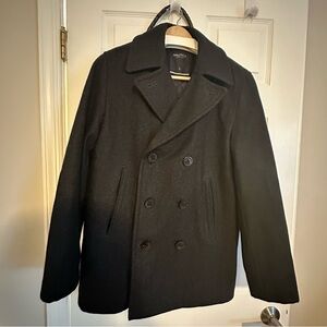 Vintage Nautica Men's Dark Gray Heather Peacoat